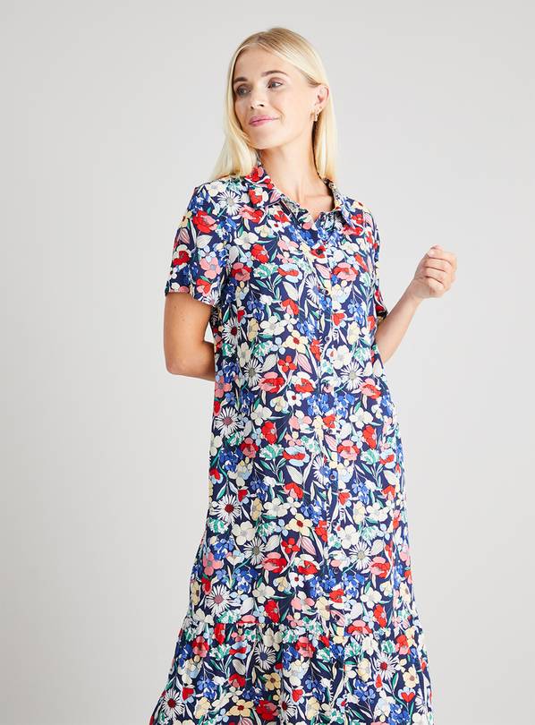 Blossom Drop Hem Shirt Dress - 8